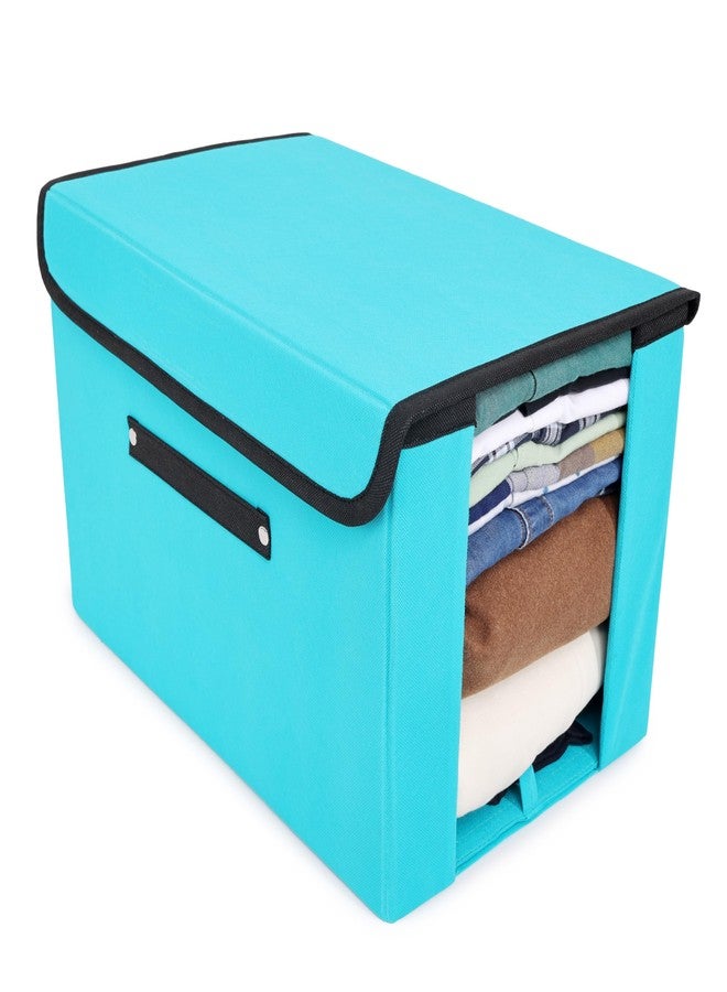 SHREY CREATION Non Woven Shirt Stacker Organizer for Wardrobe | Stackable Shirt & T-Shirt Storage Box with Lid & Handle | Clothes Organizer for Men & Women (Pack of 2) - Image 2