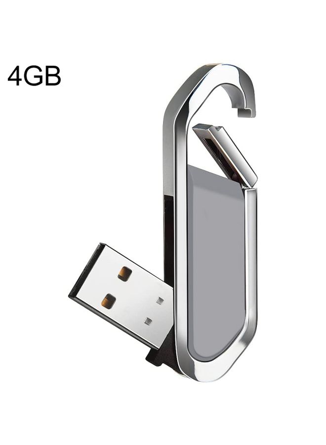 BURAQ 4GB Metallic Keychains Style USB 2.0 Flash Disk (Grey)(Grey) - Image 1