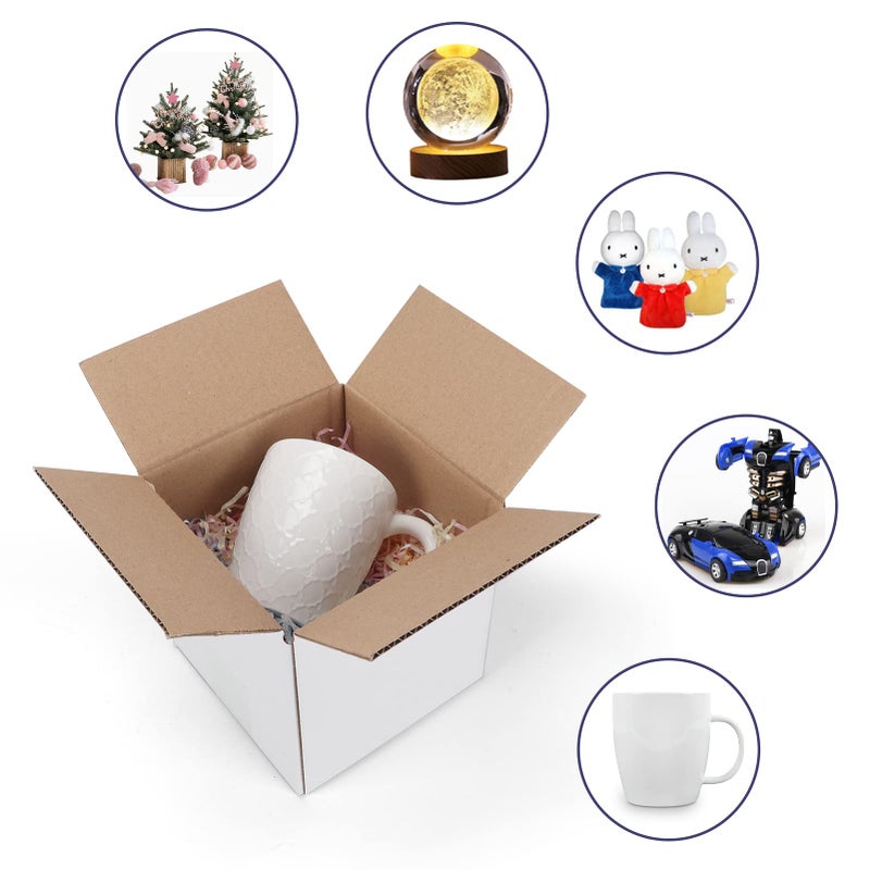 SPEPLA 6x6x6 Shipping Boxes for Small Business,40 Pack White Corrugated Cardboard Box for Packaging, Mailing, Storage - Image 5