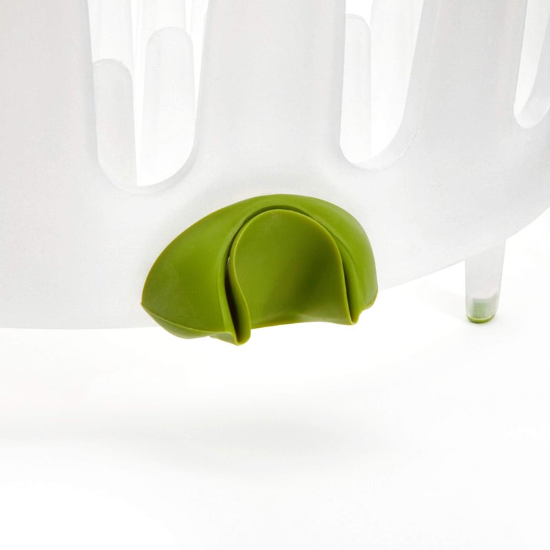 Chef'n Plastic 401-281-004 DishGarden Dish Rack, 14 x 13.25 x 6.5 inches, White/Green - Image 2