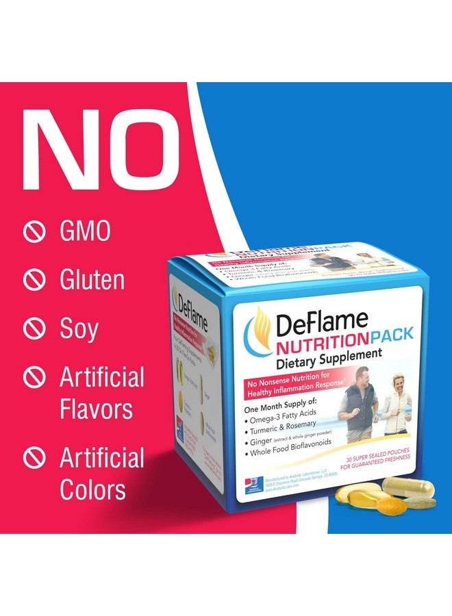 Anabolic Laboratories DeFlame Nutrition Pack Supplement - 30 Daily Multivitamin Packs - Omega 3 Fish Oil with EPA and DHA, Rosemary, Bioflavonoids, Ginger, Curcumin Turmeric Supplement - Image 4