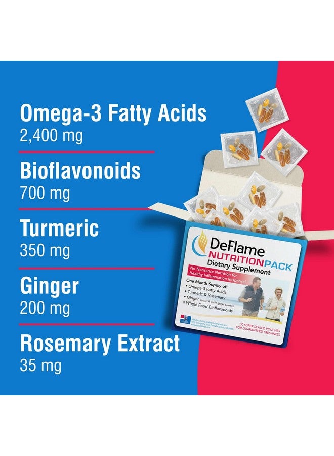 Anabolic Laboratories DeFlame Nutrition Pack Supplement - 30 Daily Multivitamin Packs - Omega 3 Fish Oil with EPA and DHA, Rosemary, Bioflavonoids, Ginger, Curcumin Turmeric Supplement - Image 2