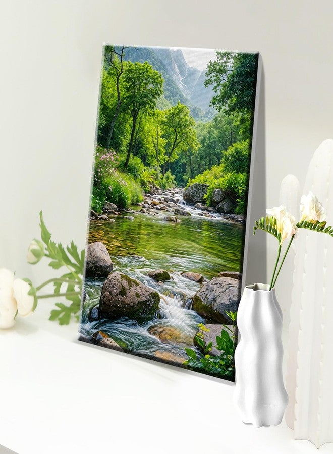 JOOZ Landscape Paint by Number Kit for Adults Beginner with Easel Mountain Adult Paint by Number Kits on Canvas with Frame Forest DIY Oil Painting Kits for Gift Home Wall Decor（20x30Inch） - Image 4