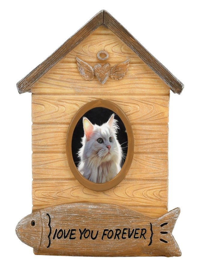 MFBJXC Pet Memorial Urns for Cat Ashes, Large Wooden Funeral Cremation Urns with Photo Frame, Cat Loss Sympathy Gifts, Pet Remembrance Gift - Image 1