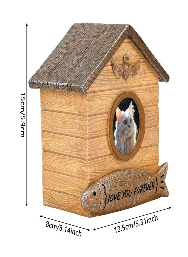 MFBJXC Pet Memorial Urns for Cat Ashes, Large Wooden Funeral Cremation Urns with Photo Frame, Cat Loss Sympathy Gifts, Pet Remembrance Gift - Image 2