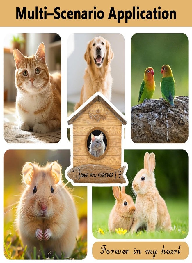 MFBJXC Pet Memorial Urns for Cat Ashes, Large Wooden Funeral Cremation Urns with Photo Frame, Cat Loss Sympathy Gifts, Pet Remembrance Gift - Image 4