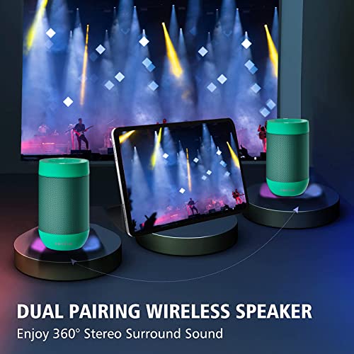 comiso Portable Bluetooth Speaker, Small Shower Speaker with IPX5 Waterproof, 360° HD Loud Sound, Wireless Stereo Pairing, Mini Speakers Support TF Card, Built-in Mic, Pocket Size for Travel Outdoors - Image 5