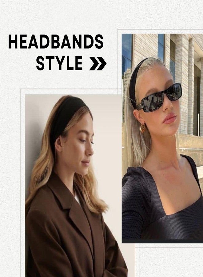 RJMBMUP Headbands for Women 3 PCS Cotton Non Slip Hair Bands Sweat Thick Headband Hair Accessories - Image 3