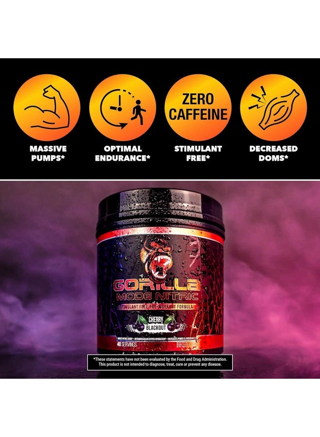 Gorilla Mind Gorilla Mode Nitric Upgraded Stimulant Free Pre-Workout - Best Tasting and Most Effective Stimulant Free Pre-Workout/Massive Pumps · Vasodilation · Power / 780 Grams (BlackBerry Lemonade) - Image 4