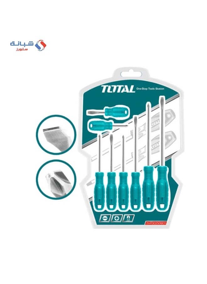 توتال - توتال طقم مفك 8 قطع يد بلاستيك - Image 1