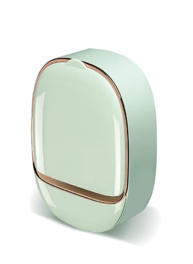 KIPSOME Soap Holder Wall Mounted, Flip-top Self Draining, Plastic, Rectangular, 11.6x11.6x4.5 cm, for Shower Bathroom (Light Green, Pack of 1) - Image 1