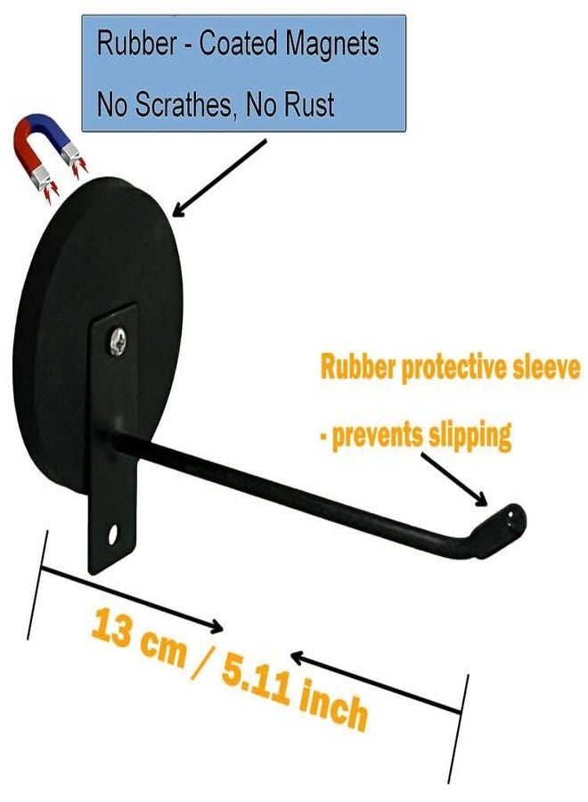 AUXPhome Magnetic Black Toilet Paper Holder,Tissue Holder Paper Roll, Toilet Roll Holder, Strong Magnets Mount - No Drilling or Nailing or glueing Needed - Image 2