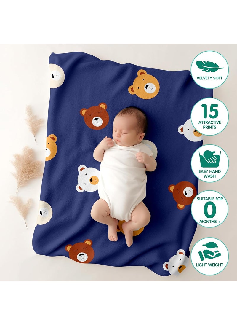 1st Step - 1ST STEP All Season Baby Blanket (Teddy Bear, 100 X 140 cms) - Image 1