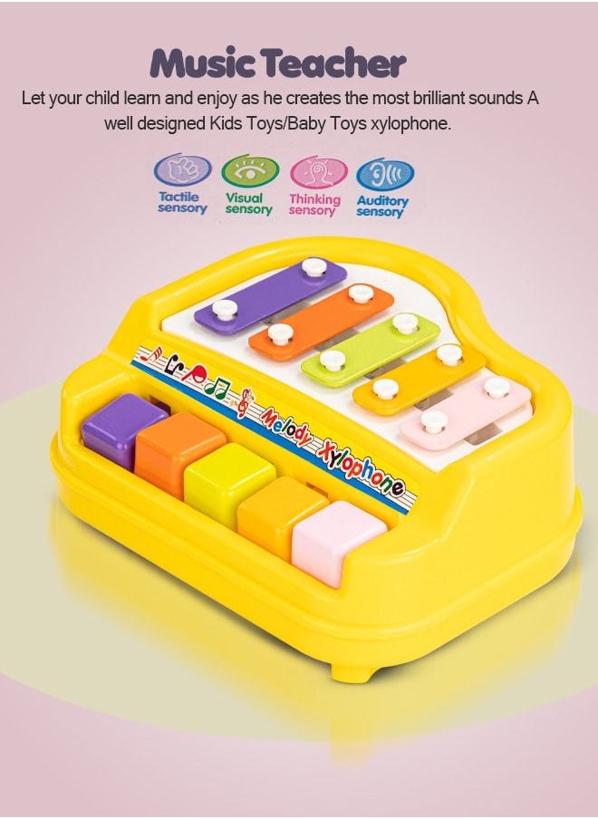 BAYBEE 2 In 1 Musical Xylophone Piano For Kids Musical Instruments For Kids With 5 Note Xylophone And Paino Toys Gift For Kids Sound Musical Toy Xylophone For Kids Toddlers 1+Years Boys Girls  - Image 4