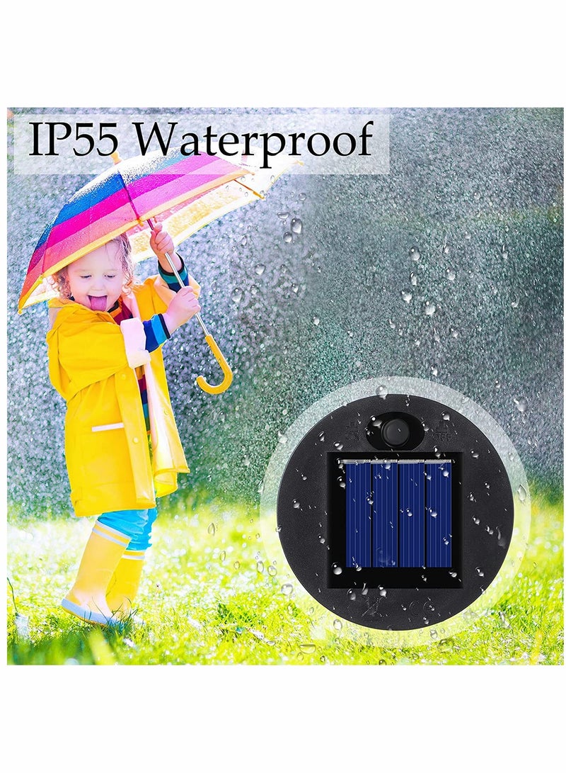 SYOSI Light, Replacement Solar Light Tops, Outdoor Hanging Lantern Light, Round Solar Lights, Waterproof Decorative, for Outdoor Hanging Lanterns Garden Patio Lighting, Warm Light, 4 Pieces - Image 5