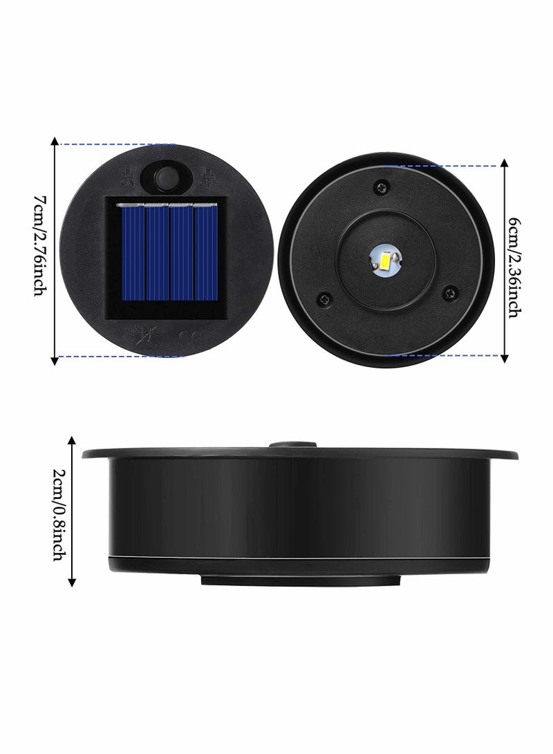 SYOSI Light, Replacement Solar Light Tops, Outdoor Hanging Lantern Light, Round Solar Lights, Waterproof Decorative, for Outdoor Hanging Lanterns Garden Patio Lighting, Warm Light, 4 Pieces - Image 2