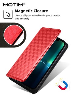 موتيم غطاء هاتف Oppo Find X5/X5 Pro، غطاء محفظة جلدي قابل للطي مع حامل للبطاقات مزود بفتحات لحمل البطاقات وجيب للمال، غطاء مقاوم للخدش ومقاوم للصدمات  - Image 4