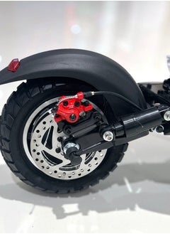 Crony V10 Fast Speed E-Scooter 1200w Motor 48v/12ah,45-68km/Mh 10"Off-Road Tires,Dual Suspension/Hydraulic Disc Brakes E-Bike, Triple Led Headlamps, All-Terrain, Easy Foldable, Portable Commuter Electric Scooter For Adults & Kids, 120kg Load Skateboard E-Bike, 21kg Aluminum Frame, Urban Mobility Tool，Red  - Image 2