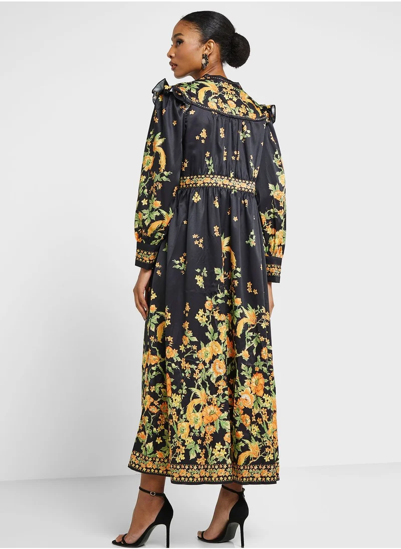 Khizana V Neck Printed Dress