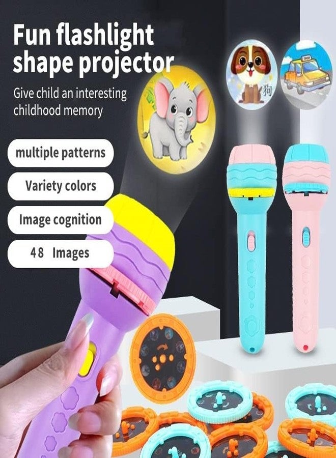 PRIMEFAIR 6 Slides 48 Pattern Projector Flashlight Mini Torch, Kids Projection Torch Toys Circular LED Tube Light (Multicolor) - Image 5