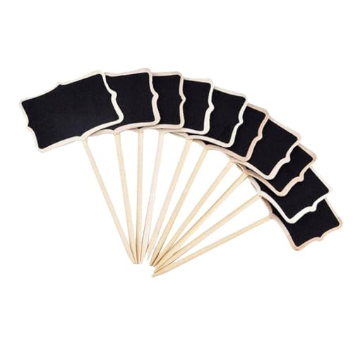 Haoser 10 Pcs Wooden Chalkboard Price Tags with Stand – 7 Inch Reusable Mini Blackboard Signs for Wedding, Plant Labels, Home & Party Decoration (6x8cm) - Image 3