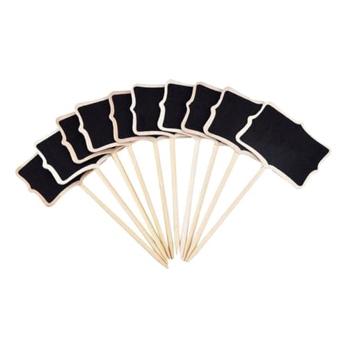 Haoser 10 Pcs Wooden Chalkboard Price Tags with Stand – 7 Inch Reusable Mini Blackboard Signs for Wedding, Plant Labels, Home & Party Decoration (6x8cm) - Image 4