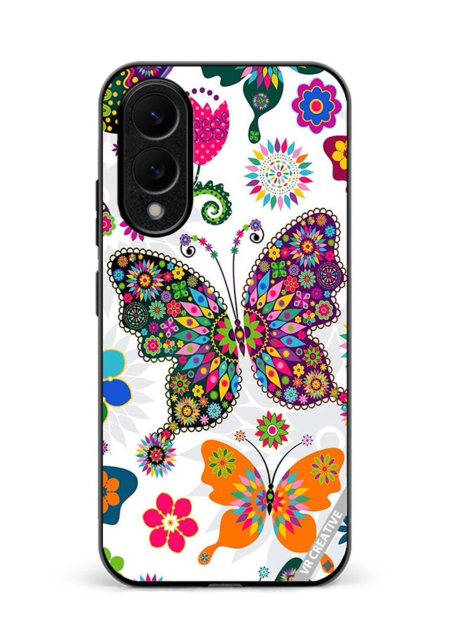 VR CREATIVE Protective Case Cover For Samsung Galaxy S25 Edge Butterflies Design Multicolour