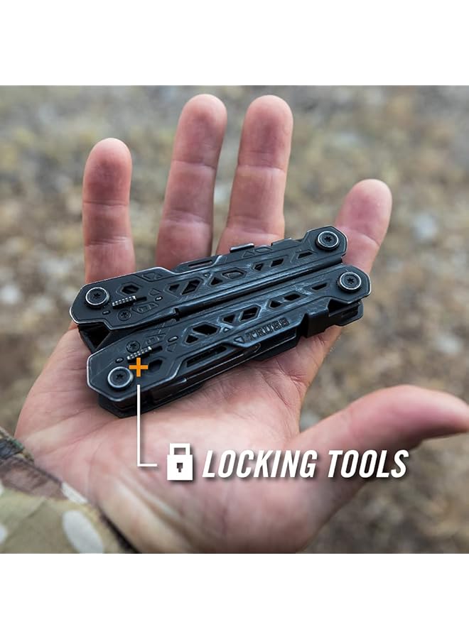 Gerber Truss 17 In 1 Edc Needle Nose Pliers Multi Tool Includes Pocket Knife Screwdriver And Bottle Opener Accessories Gifts For Men Fishing And Camping Black With Molle Sheath - Image 4
