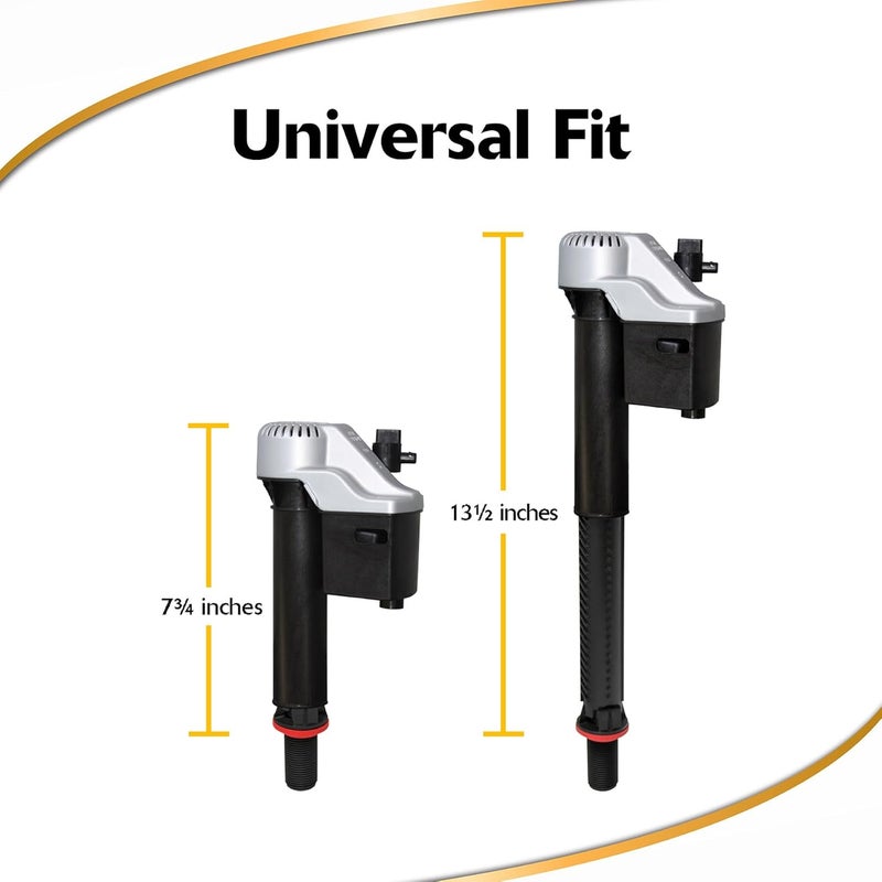Korky Korky 818MP QuietFILL Platinum Universal Toilet Fill Valve  2 Toilet Flapper Kit Silver  - Image 2