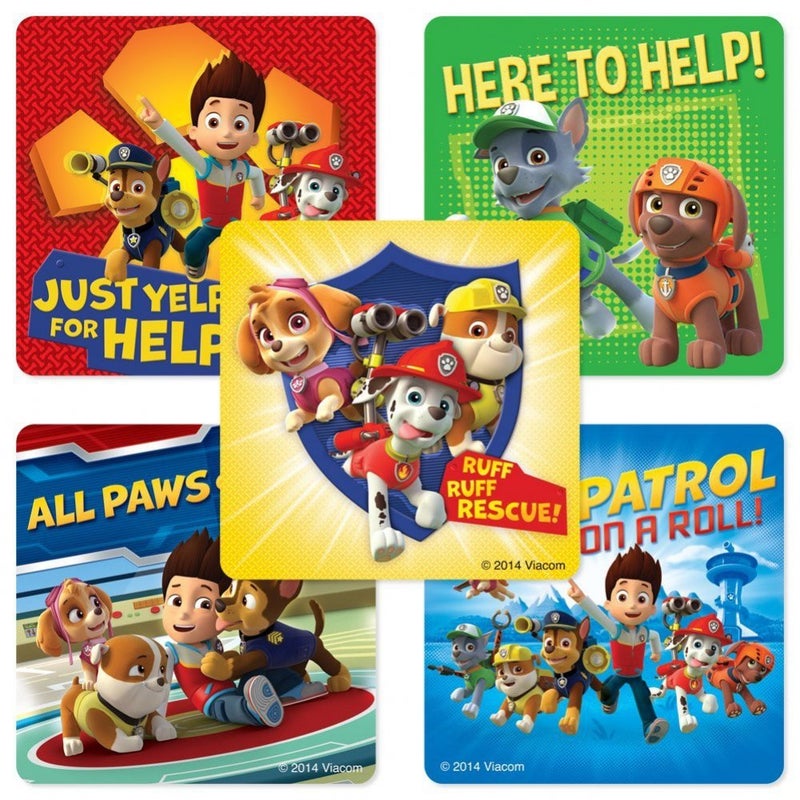 سمايل مايكرز مجموعة ملصقات بنمط مستوحى من فيلم "Paw Patrol" من 100 قطعة - Image 1