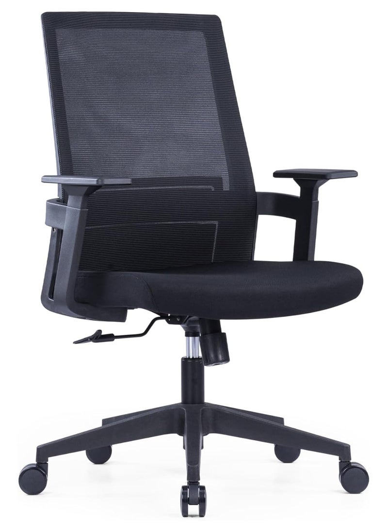 Kaliber - Kaliber OptiComfort Mid Back Chair - Ergonomic Mesh Office Chair with Adjustable Lumbar Support, Molded Foam Seat, and Nylon Glass Fiber Frame - Image 1