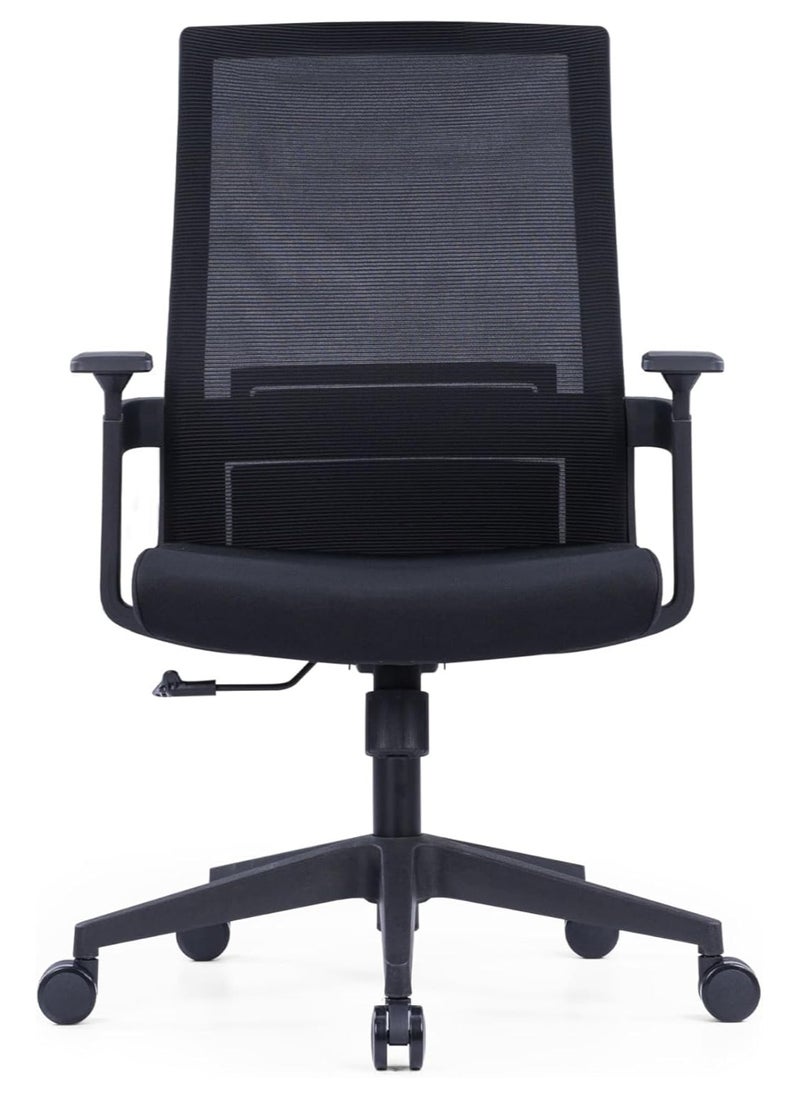 Kaliber - Kaliber OptiComfort Mid Back Chair - Ergonomic Mesh Office Chair with Adjustable Lumbar Support, Molded Foam Seat, and Nylon Glass Fiber Frame - Image 1