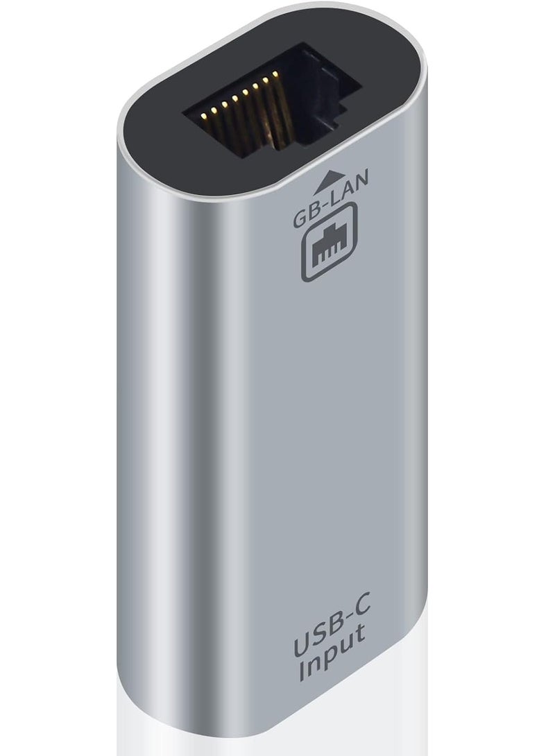 SYOSI USB C to Ethernet Adapter Gigabit RJ45 Female to USB C Female Adapter USB C to RJ45 Adapter Up to1000/100/10Mbps Ethernet LAN Network Adapter Compatible for iPad MacBook Pro 1Pack - Image 1