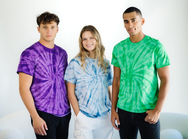 Colortone 100% Cotton Spider Tie Dye T-Shirt for Women and Men, 3X-Large, Spider Baby Blue - Image 4