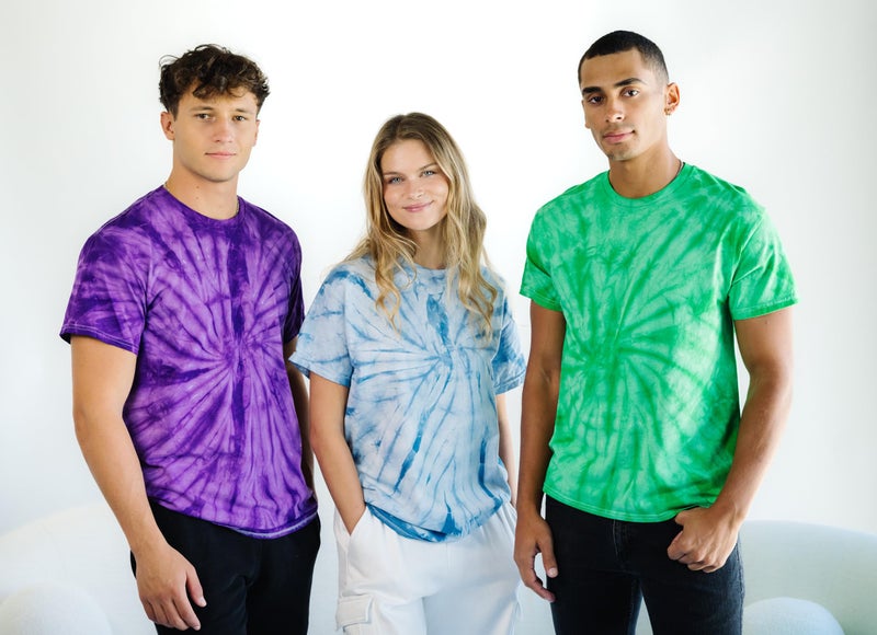 Colortone 100% Cotton Spider Tie Dye T-Shirt for Women and Men, 3X-Large, Spider Baby Blue - Image 5