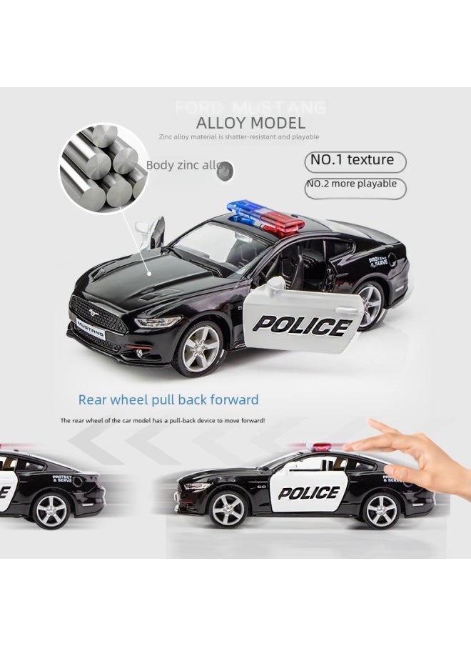 Generic 136 Scale Special Police Car Model Alloy Vehicle Simulation Car 110 Police Toy Set Realistic Detailing Diecast Metal-Color:1:36 Color Boxed-Police Dodge Challenger-Double Door Back  - Image 5