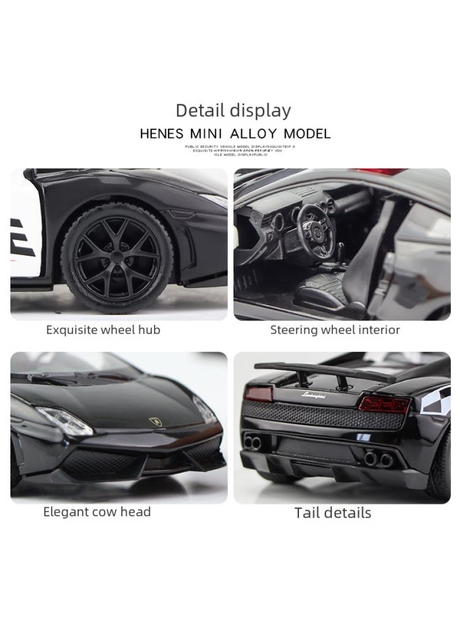 Generic 136 Scale Special Police Car Model Alloy Vehicle Simulation Car 110 Police Toy Set Realistic Detailing Diecast Metal-Color:1:36 Color Boxed-Police Dodge Challenger-Double Door Back  - Image 3