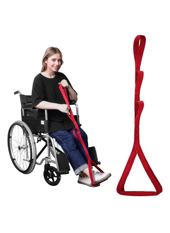 Hirritale 42 Inch Long Leg Lifter,Leg Lifter Strap with Large Rigid Foot Loop &Sturdy Multiple Handles For Limited Mobility, Knee, or Hip Replacement Surgery(Red)… - Image 1