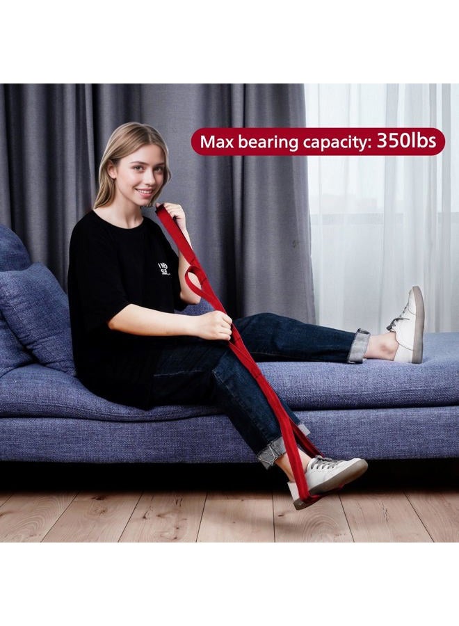 Hirritale 42 Inch Long Leg Lifter,Leg Lifter Strap with Large Rigid Foot Loop &Sturdy Multiple Handles For Limited Mobility, Knee, or Hip Replacement Surgery(Red)… - Image 5