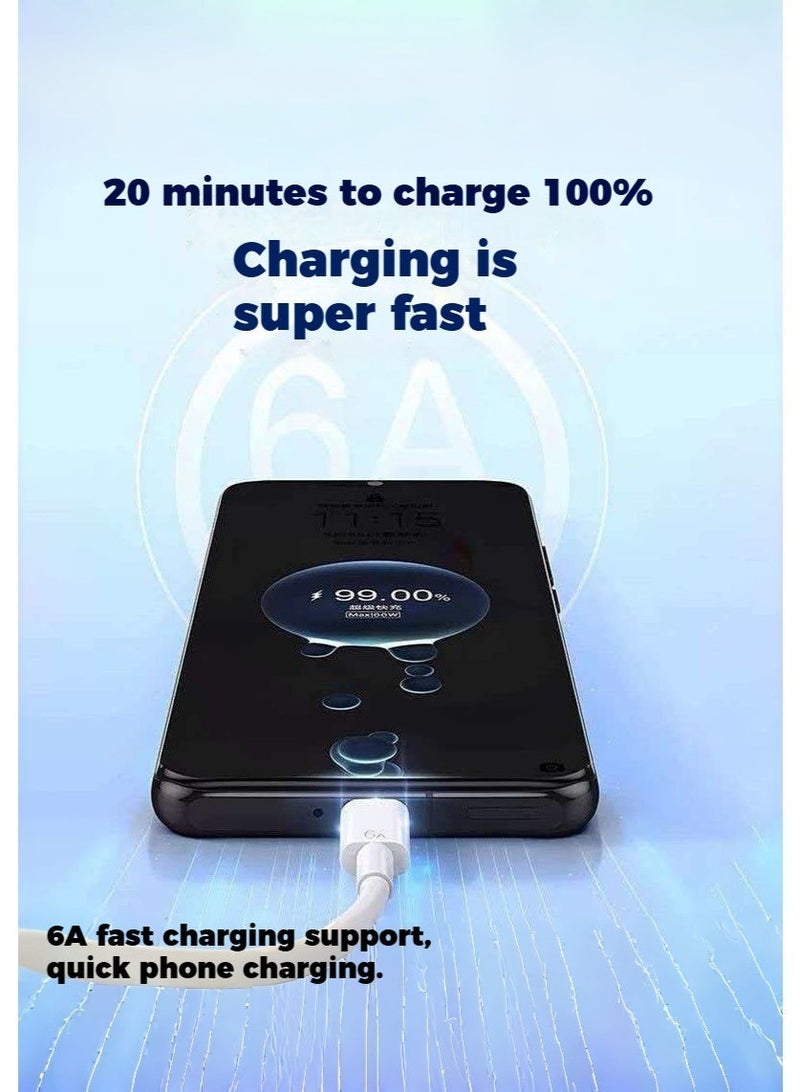 BASEMO 240W PD Fast Charging Cable, 1.5M White USB-C to USB-C, Safe Charger for Apple iPhone 16/17 Series, iPad & Mac Devices - Image 5