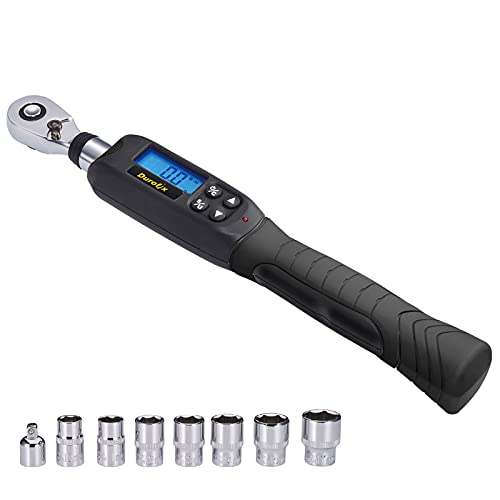 Durofix RM601-3S 3/8” (3.7 to 37 ft-lbs.) Digital Torque Wrench Kit with Sockets, Buzzer & LED Flash Notification – ISO 6789 Standards with Certificate of Calibration - Image 1