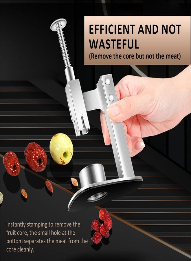 PhantomSky Cherry Pitter, Stainless Steel Cherry Pit Remover, Portable Cherry Seed Remover, Easy-to-Use Cherry Stoner for Quickly Making Cherry jam, Cherry Pie and Syrup (Heavy Duty) - Image 5