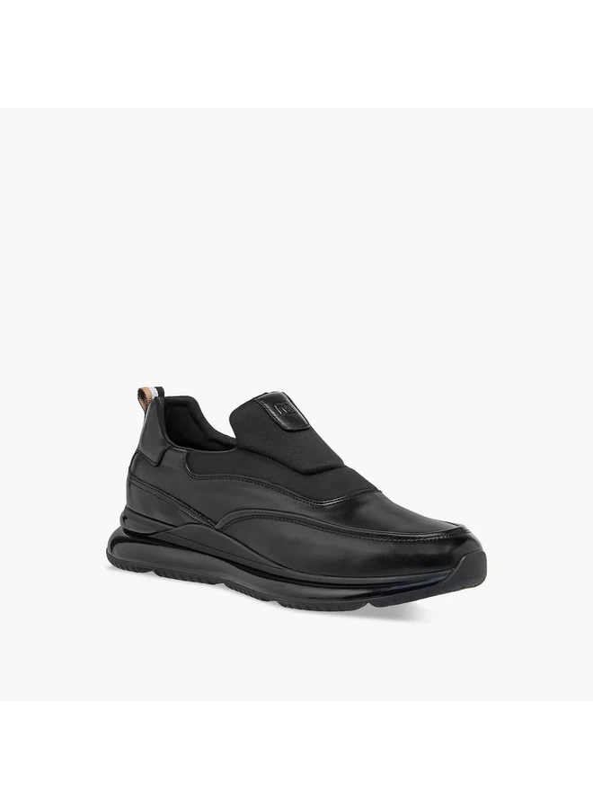 دوتشيني Men's Logo Embossed Slip-On Loafers