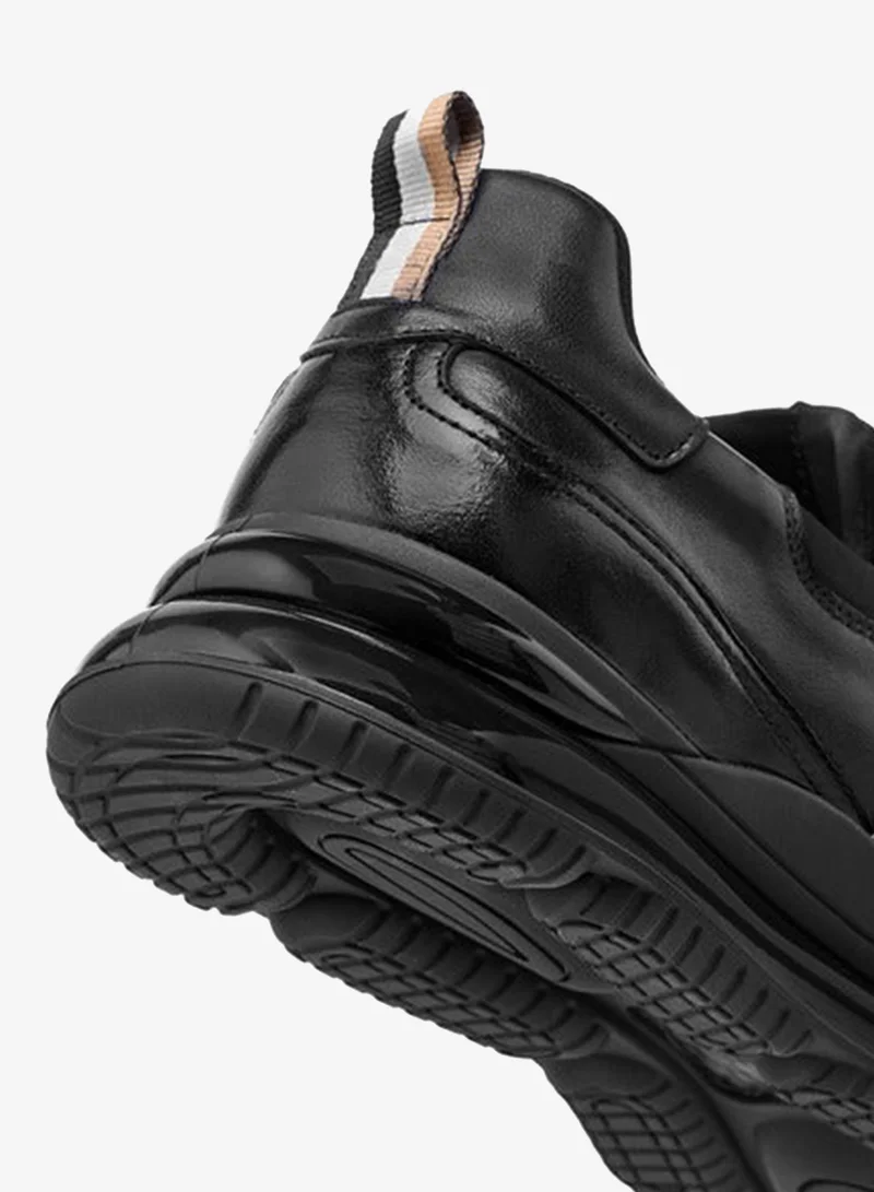 DUCHINI BLACK Men's Logo Embossed Slip-On Loafers for Men | Best Price UAE