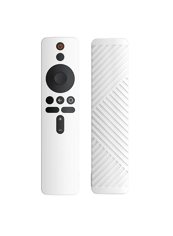Silicone Remote Control Protective Cover for Xiaomi Mi Box S/4X Mi TV Stick Smart Tv Box Controller Remote Skin Sleeve Shockproof Protector- White