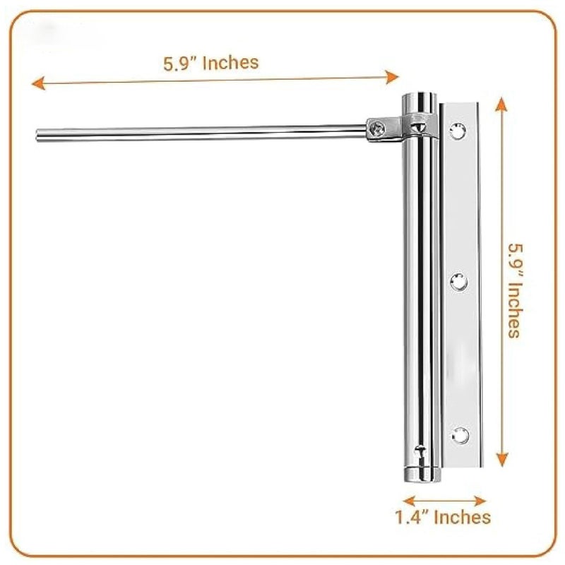 Delzon Heavy Duty Automatic Door Closer Safety with Adjustable Closing Speed Smooth and Quiet Door Closer for Hinge Door Steel - Image 3