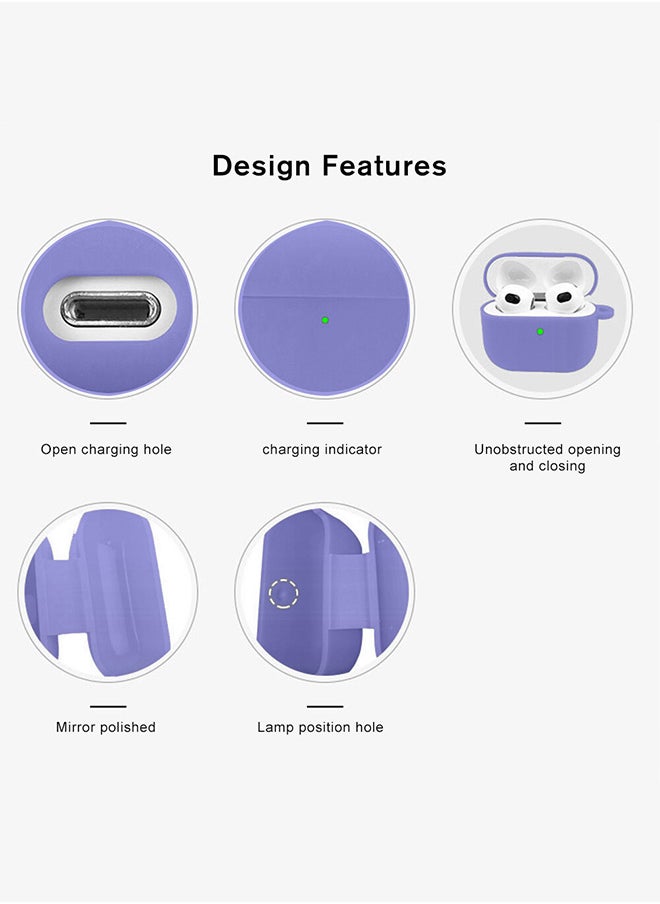 CATANES - Shockproof Case For Airpod Pro Silicone Protective Case Shockproof Case Ultra Slim Cover with Keychain Carabiner Blue - Image 1