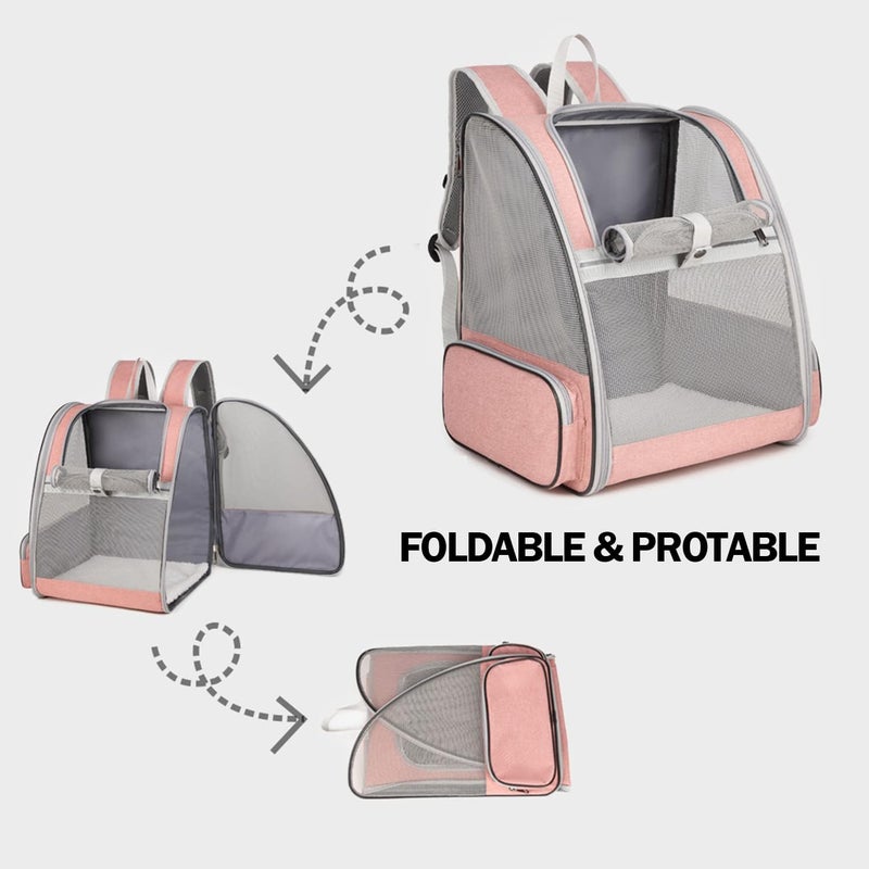 KASTWAVE Advanced minimal build Pet Carrier Backpack for Dogs and Cats, Spacious Foldable Fully Ventilated Mesh Portable Transport Bag Breathable Transparent Airline Approved Designed for Travel, Hiking, Walking,Outdoor Multi usage - Image 5