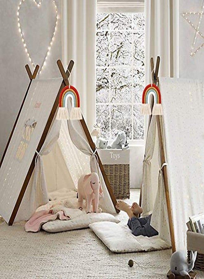 ZWA Handmade Macrame Rainbow Wall Decor for Nursery Kids Room Home Decor - Image 2