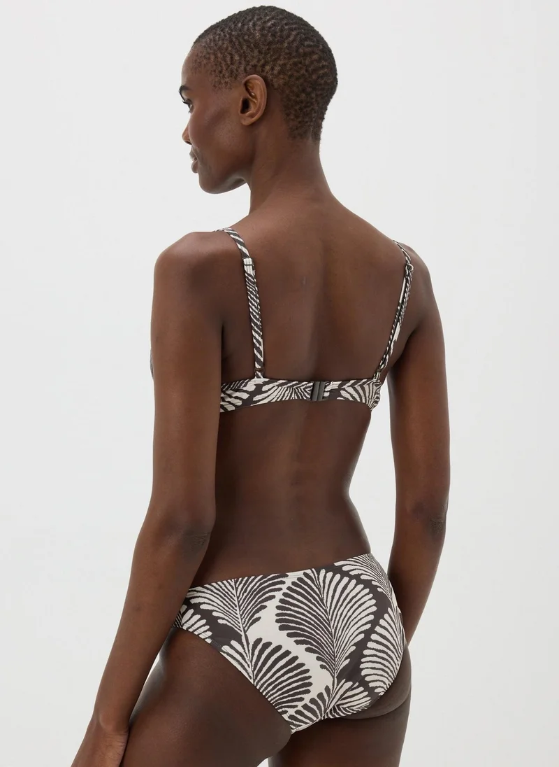 Matalan Black Mono Shell Print Mini Bikini Bottoms